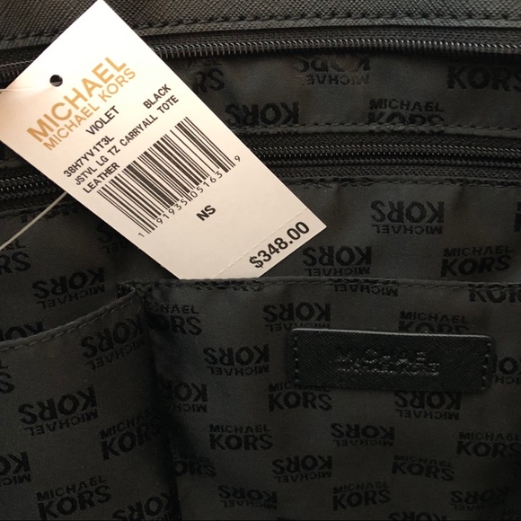 NWT Michael Kors Black Carry All Bag - Picture 6 of 8